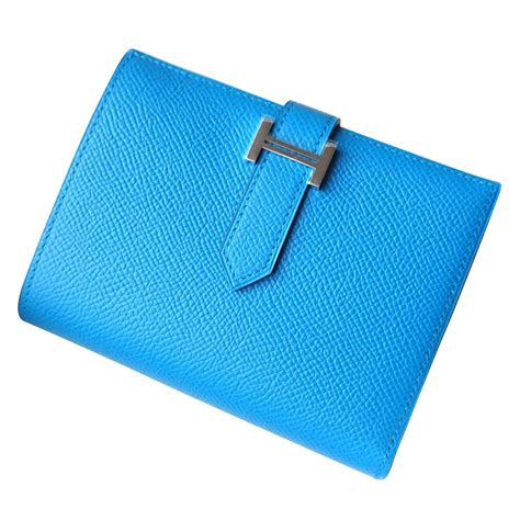 hermes blue wallet small